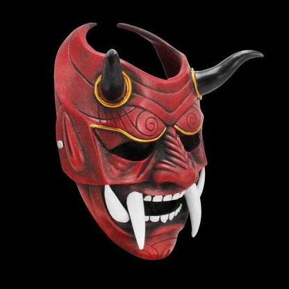 Hand-Made Japanese Hannya Fangs Resin Oni Mask