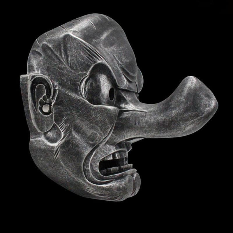 Hand-Made Japanese Hannya Red Tengu Resin Oni Mask