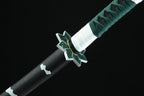 Handmade Anime Katana Demon Slayer Sanemi Shinazugawa Nichirin Sword 1045 High Carbon Steel Black