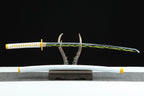 Handmade Anime Katana Demon Slayer Zenitsu Agatsuma Sword 1045 High Carbon Steel Blade