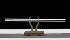 Handmade Anime NARUTO Sasuke Kusanagi-No-Tsurugi Sword Shirasaya Ninja Sword Spring Steel WhiteBlade