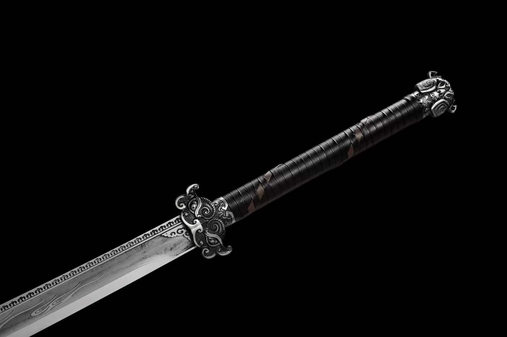 Handmade Beast Demon Oxtail Blade High Manganese Steel Corrosion pattern