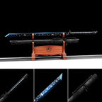 Handmade Butterfly Dance High Manganese Steel Chinese Sword With Blue Blade