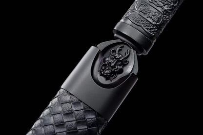 Handmade Dragon Slayer Manganese Steel Chinese Sword With Black Blade