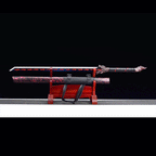 Handmade Flame-Eating Wolf Fury Manganese Steel Chinese Sword