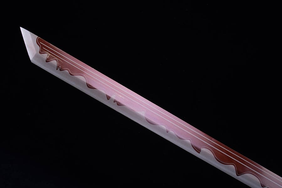 Handmade High Carbon Steel Flowing Shadow  Chinese Sword With Red Blade