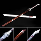 Handmade High Carbon Steel Inferno Thunderwolf  Chinese Sword With Red Blade