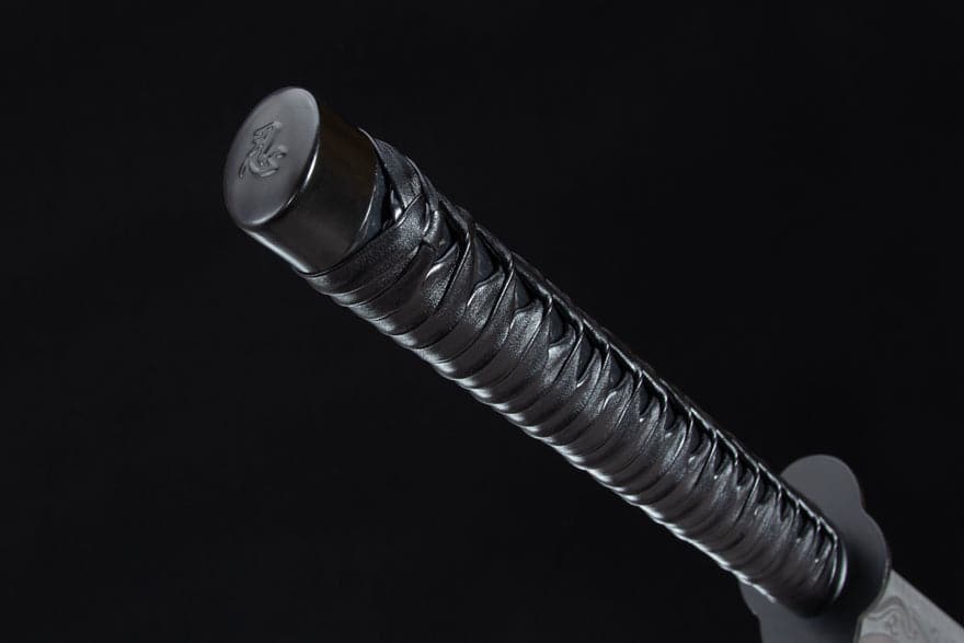 Handmade High Manganese Steel Ink Dragon Chinese Sword With black Sheath