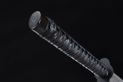 Handmade High Manganese Steel Ink Dragon Chinese Sword With black Sheath