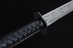 Handmade High Manganese Steel Ink Dragon Chinese Sword With black Sheath