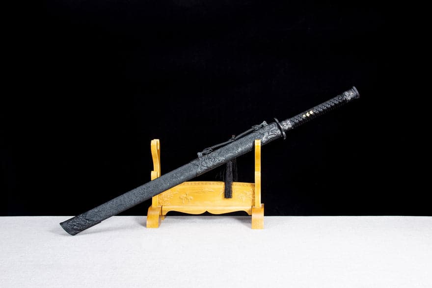 Handmade High Manganese Steel Red Flame Chinese Sword With Red Blade