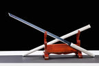 Handmade High Manganese Steel Whitefish Chinese Sword With Baked Blue Blade