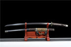 Handmade Japanese Tachi Odachi Dark Shadow High Carbon Steel Blackened blades