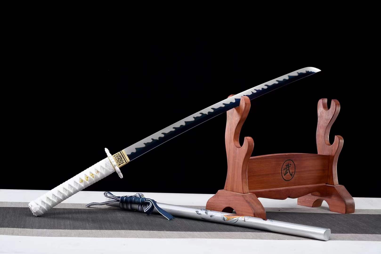 Handmade Japanese Wakizashi 魚 Short Sword Manganese Steel
