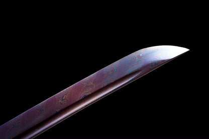 Handmade Japanese Wakizashi Vault Short Sword Damascus Steel