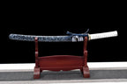 Handmade Japanese Wakizashi Water T10 Carbon steel Turns the soil to burn blade