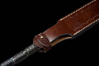 Handmade Overlord Gun Turn Pattern Steel One-piece forging