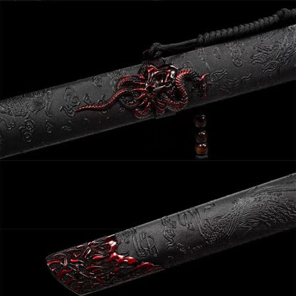 Handmade Red Flame Chinese Sword