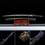 Handmade Rurouni Kenshin T10 burn blade Grinding with Gray Blade