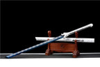 Handmade Silver Dragon High Manganese Steel Chinese Sword With Blue Blade