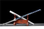 Handmade Silver Dragon High Manganese Steel Chinese Sword With Blue Blade