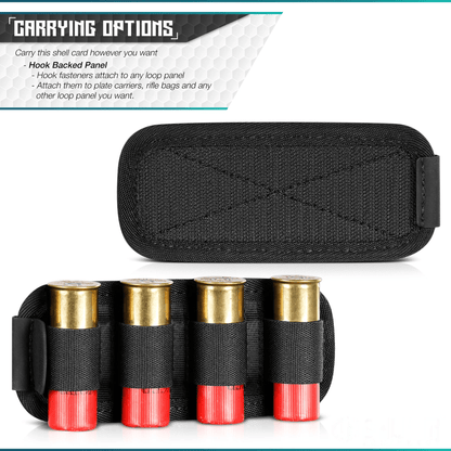 12 Gauge Shotgun Shell Cards - Hook Backing (Multiple Rounds)