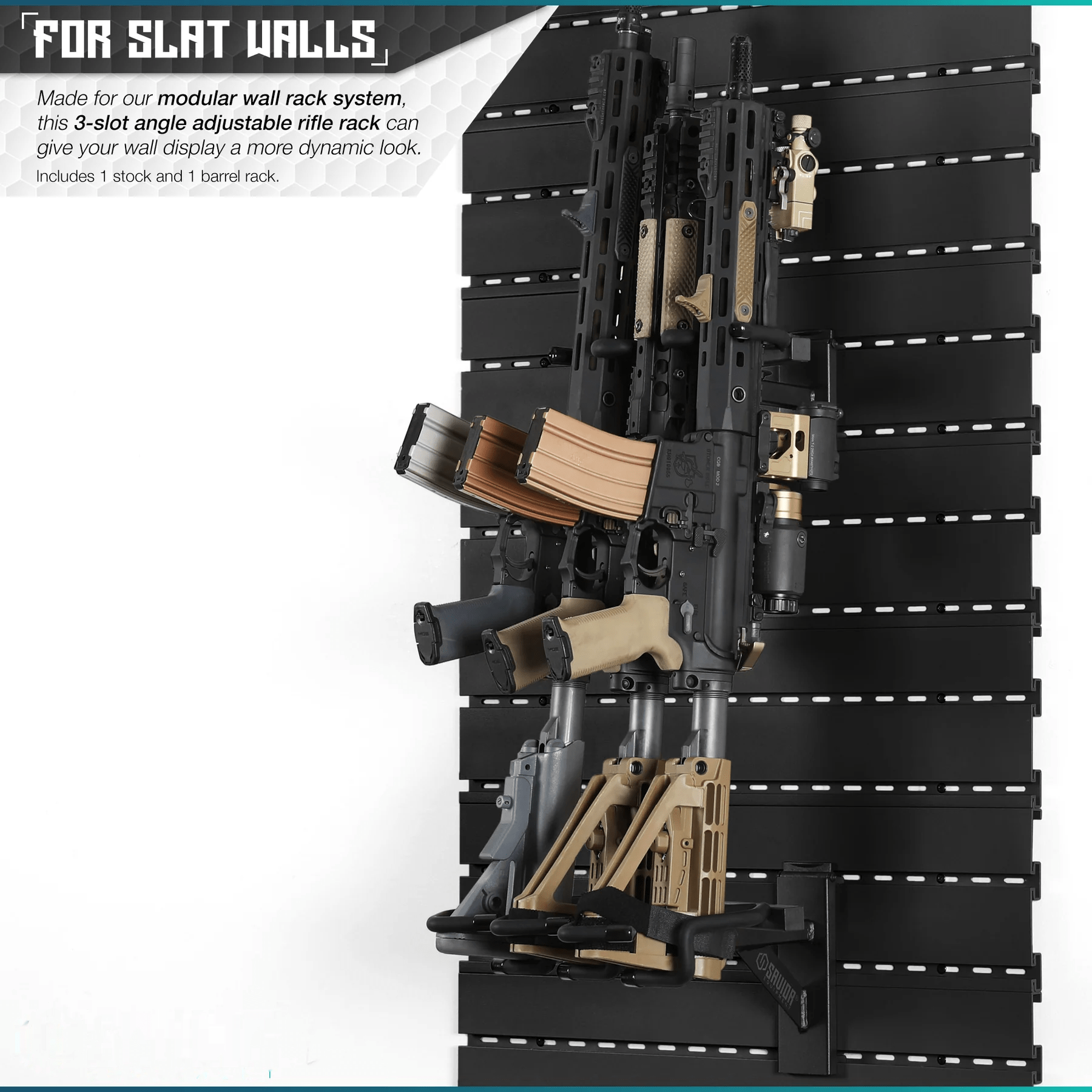 Build Your Wall Rack w/Angle Adjustable Rifle Wall Rack