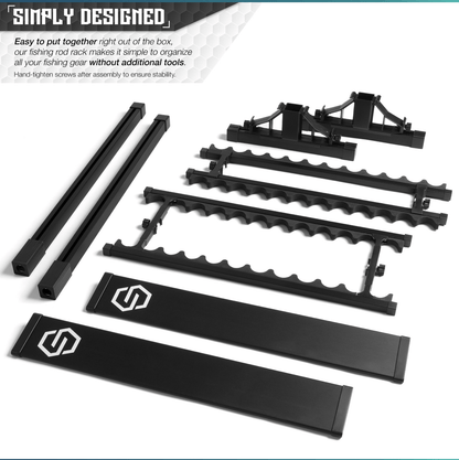 Fishing Pole Aluminum Rack (3 Sizes)