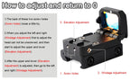 TACTICAL FLIP RED DOT HOLOGRAPHIC REFLECTION MOS SIGHT - OPTICREV