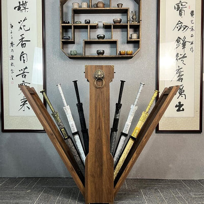 Wooden self-ejecting sword Box